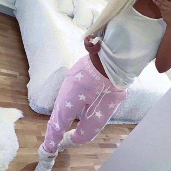 Boutique Pants - ✨JUST IN!! Pink Star Pattern Cotton Sweatpants✨